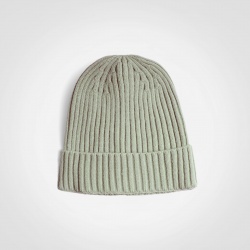 RIBBED BEANIE - KHAKI