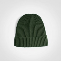 RIBBED BEANIE - OLIVE